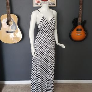 Polka dot maxi wrap dress